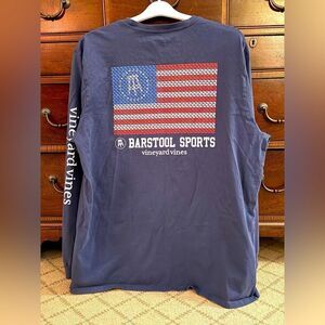 Vineyard Vines Barstool Sports long sleeve navy blue long sleeved T-shirt XL